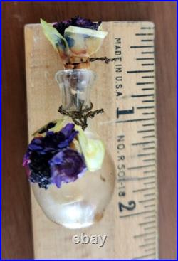RARE Vintage 1930 Elizabeth Arden Violet Essence Perfume Bottle Box Extra Bottle