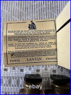 RARE Vintage Antique Lanvin Parfum Perfume Bottle Set Of 4 With Box France 1930s