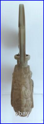 RARE Vintage Czech Ingrid Bohemia Bottle Art Deco Roses Fawn Women & Stopper