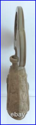 RARE Vintage Czech Ingrid Bohemia Bottle Art Deco Roses Fawn Women & Stopper