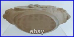 RARE Vintage Czech Ingrid Bohemia Bottle Art Deco Roses Fawn Women & Stopper