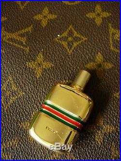 RARE Vintage GUCCI Red Green ENAMEL Perfume Vanity Bottle Accessory GG Gift