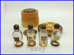 RARE Vintage Grenoville Bakelite Miniature Perfume Bottle Set The Four Seasons