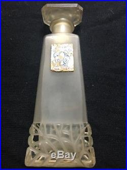 RARE Vintage Perfume Bottle Floral Stopper Baccarat Antique