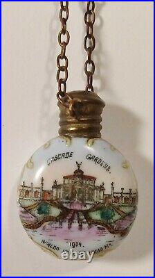RARE! Vintage St. Louis World's Fair 1904 Perfume Bottle Cascade Gardens Scent