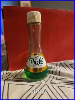 Rare 1960's Vintage Glass Shampoo Bottle Prell Shampoo 1.5 Fl Oz Personal Size