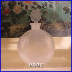 Rare! 2 Vintage Lalique Frosted Worth Je Reviens Perfume Bottles Made France