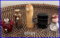 Rare 5 VTG Mini Perfume Bottles Lelu/Ciro-Paris Dralle-Germany Palmyra Loral-Eng
