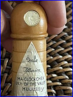 Rare 5 VTG Mini Perfume Bottles Lelu/Ciro-Paris Dralle-Germany Palmyra Loral-Eng