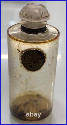 Rare Antique Vintage'Chypre de Coty', perfume bottle. C. 1927. 2.5 tall
