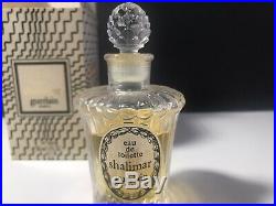 Rare Guerlain Shalimar Vintage Perfume Bottle with Vintage Label and Box3/4 Full