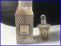 Rare Guerlain Shalimar Vintage Perfume Bottle with Vintage Label and Box3/4 Full