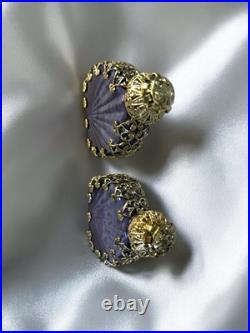 Rare Matched Set of Vintage Filigree Perfume Bottles Czech c. 1930s-1940s