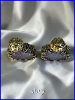 Rare Matched Set of Vintage Filigree Perfume Bottles Czech c. 1930s-1940s