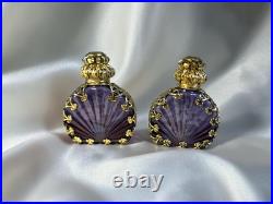 Rare Matched Set of Vintage Filigree Perfume Bottles Czech c. 1930s-1940s