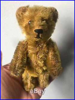 Rare Miniature 5 Vintage Schuco Mohair Perfume Bottle Bear Bit Worn No Reserve
