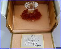 Rare No Opened Joy Jean Patou Baccarat Crystal Vtg Perfume Bottle