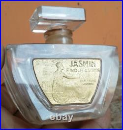 Rare Old Vintage Antique Jasmin F. Wolff & Sohn Karlsruhe Perfume Bottle Germany