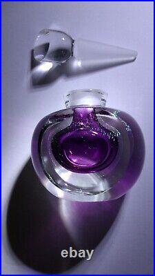 Rare Sparkling Cobalt Blue Vintage 1989 CORREIA Signed Perfume Bottle #568/850