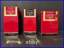 Rare, Unused Vintage Guerlain Samsara Set Perfume, Deodorant, Perfumed soap