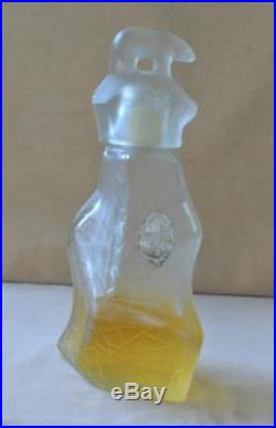 Rare VTG Russian Cologne Severny Crackle Glass bottle KAZIMIR MALEVICH design