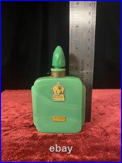 Rare Vintage 1920s RENAUD'Sweet Pea' 4 Malachite Bottle in Original Box