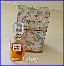 Rare Vintage 1946 Corday Fame Perfume Bottle In Domed Box Case Unused Unopened