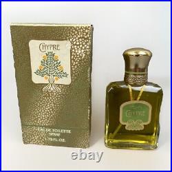 Rare Vintage 1980s Coty CHYPRE Eau de Toilette Spray Perfume 1.75 Oz Bottle