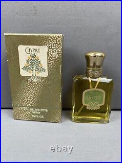 Rare Vintage 1980s Coty CHYPRE Eau de Toilette Spray Perfume 1.75 Oz Bottle