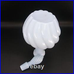 Rare Vintage 6.75 Fenton Baby Blue Swirl Milk Glass Vanity Perfume Bottle