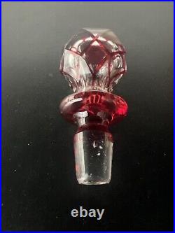 Rare Vintage Antique Victorian Glass Perfume Bottle and Stopper, 1860