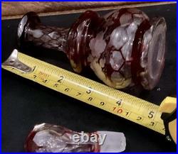 Rare Vintage Antique Victorian Glass Perfume Bottle and Stopper, 1860