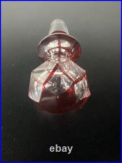 Rare Vintage Antique Victorian Glass Perfume Bottle and Stopper, 1860