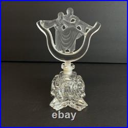 Rare Vintage Art deco Perfume Bottle Frosted Lovers Couple Dancers