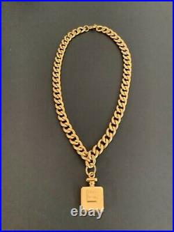 Rare Vintage Chanel Gold Plated Perfume Bottle Charm