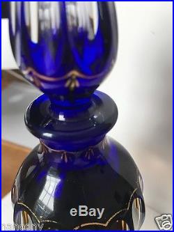 Rare Vintage Christian Dior Miss Dior Baccarat Blue Crystal Perfume Bottle