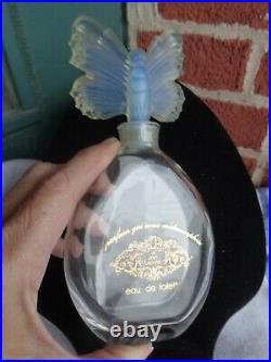 Rare Vintage Jean Laporte Paris Metamorphose Butterfly Glass Perfume Bottle