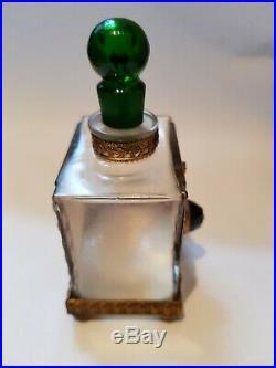 Rare Vintage Julien Viard perfume bottle c1910 Austrian jewelling and enamel