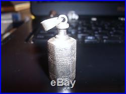 Rare Vintage Silver Bracelet Charm Pendant 3cm Perfume Bottle & Stopper 5 Grams