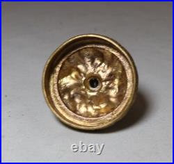 Rare antique 1800's antique gilt bronze perfume bottle pomander vinaigrette jar