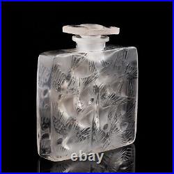 Rene Lalique Hirondelles Vintage Glass Perfume Bottle Pre-War Signed c1920 R