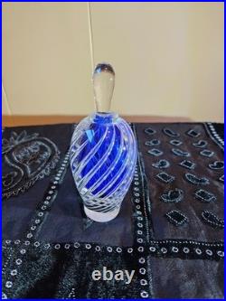 Robert Burch royal blue vintage perfume bottle and stopper