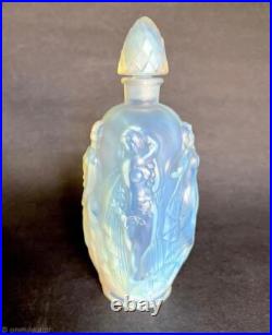SABINO Vtg SiGNED Opalescent Glass Perfume Bottle FRANCE Gaite Nude Nymph PARIS SABINO Vtg SiGNED Opalescent Glass Perfume Bottle FRANCE Gaite Nude Nymph PARIS