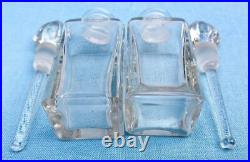 SALE! Vtg APOLLO PERFUME BOTTLE CADDY Embellished Ormolu Rhinestones White/Gold