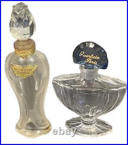 SET of 3 Vintage Antique Guerlain Shalimar Perfume Bottles 1910s-1980s Empty