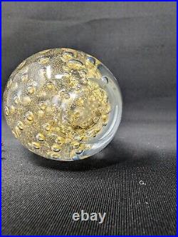 SPARKLY! 5½ Pineapple Perfume Bottle MURANO Bullicante Gold Aventurine Vintage