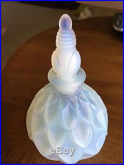 Sabino Opalescent Vintage Glass Art Deco Perfume Bottle Signed and Box