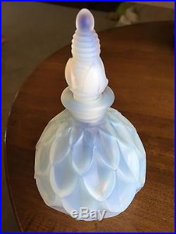 Sabino Opalescent Vintage Glass Art Deco Perfume Bottle Signed and Box