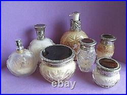 Safari by Ralph Lauren Vintage 1989 Set of 7 Perfume Bottles & Cream Jars