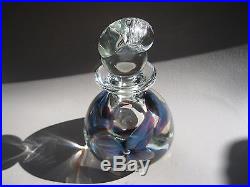 Signed Vintage Art Glass Perfume Bottle by Baker O'Brien Dominick Labino Studios